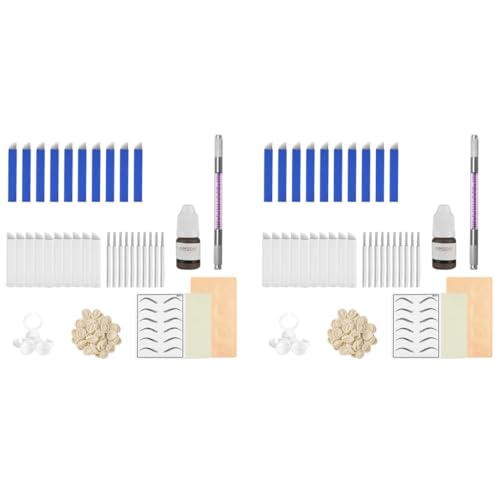 MAYCREATE® Microblading Kit Eyebrow Pen Needle with Finger Gloves Permanent Tattoo Black Ink for Practicing Practise Skin Tool for Beginners and Professions 2 PCS MAYCREATE® Microblading Kit Eyebrow Pen Needle with Finger Gloves Permanent Tattoo Black Ink for Practicing Practise Skin Tool for Beginners and Professions 2 PCS